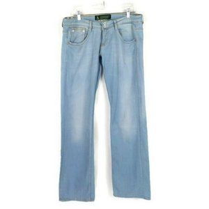 Kuyichi Amy Summer Blue Light Wash Regular Bootcut Denim Jeans Womens Size 35